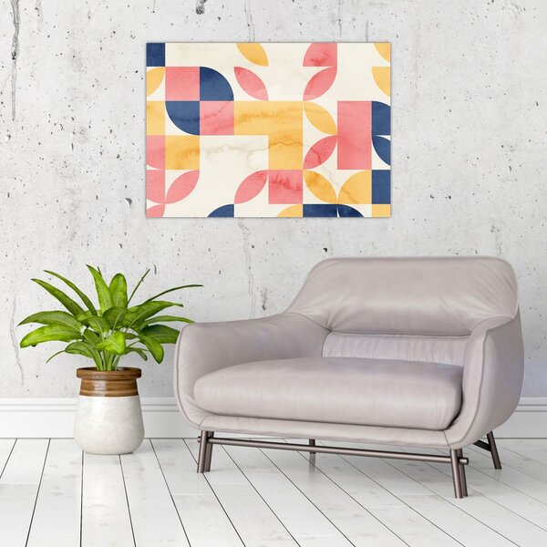 Obraz - Abstrakcja z wzorami retro (70x50 cm)