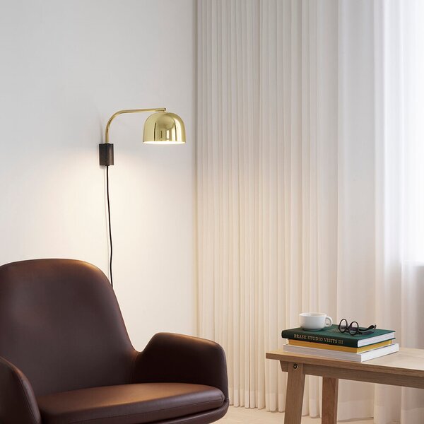 Normann Copenhagen - Grant Lampa Ścienna Lamp 43 cm w Kolorze Mosiądzu