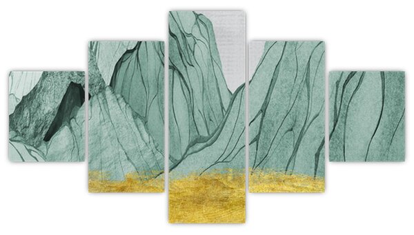 Obraz - Emerald Mountains N⁰1 (125x70 cm)