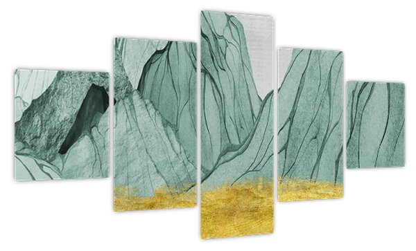 Obraz - Emerald Mountains N⁰1 (125x70 cm)