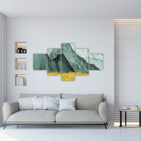 Obraz - Emerald Mountains N⁰2 (125x70 cm)