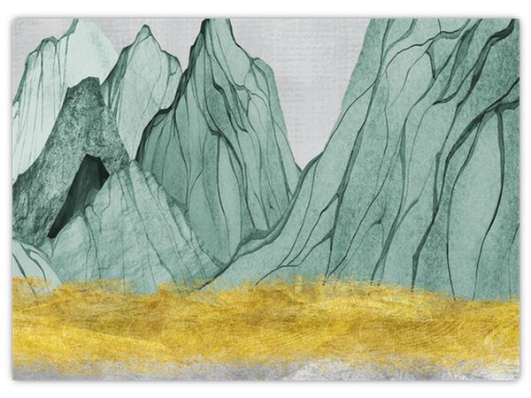 Obraz - Emerald Mountains N⁰1 (70x50 cm)