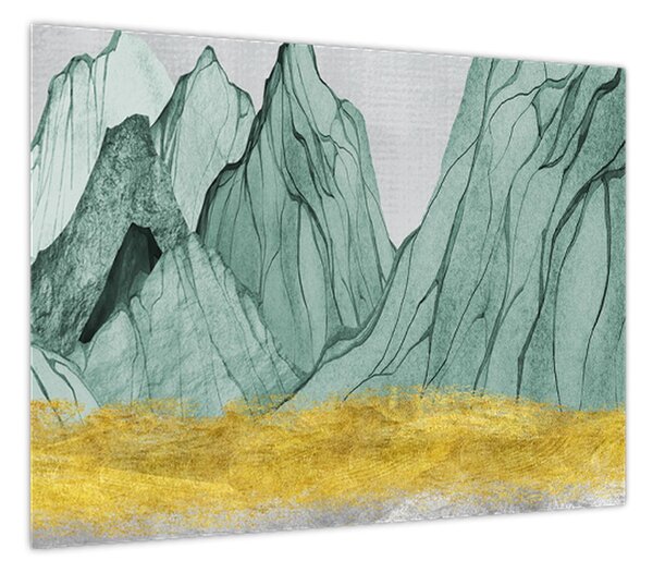 Obraz - Emerald Mountains N⁰1 (70x50 cm)