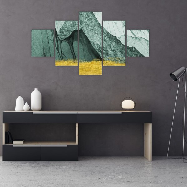 Obraz - Emerald Mountains N⁰2 (125x70 cm)