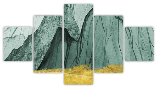 Obraz - Emerald Mountains N⁰3 (125x70 cm)