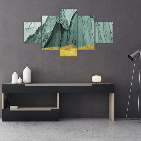 Obraz - Emerald Mountains N⁰3 (125x70 cm)