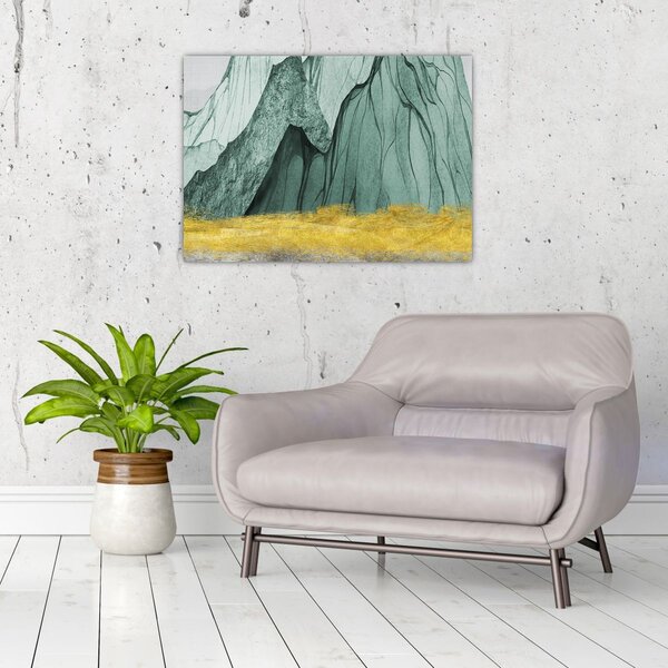 Obraz - Emerald Mountains N⁰3 (70x50 cm)