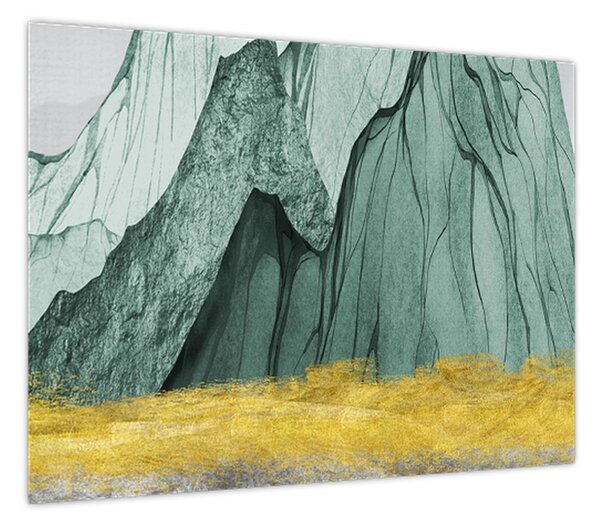 Obraz - Emerald Mountains N⁰3 (70x50 cm)