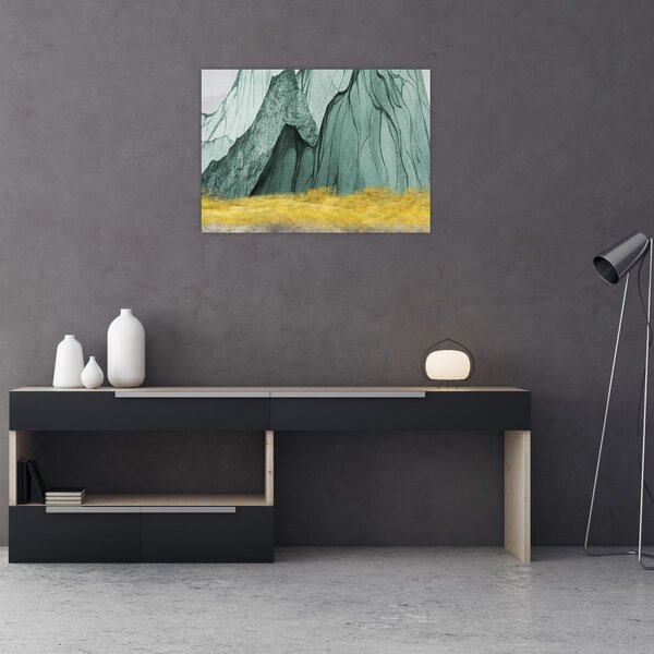 Obraz - Emerald Mountains N⁰3 (70x50 cm)