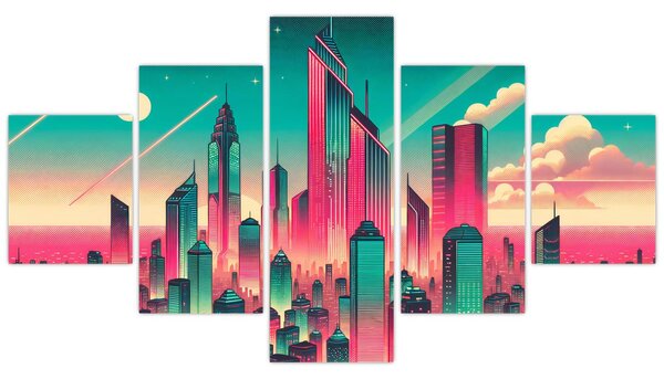 Obraz – Metropolia w stylu pop-art (125x70 cm)