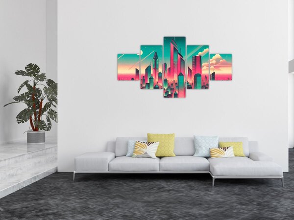 Obraz – Metropolia w stylu pop-art (125x70 cm)