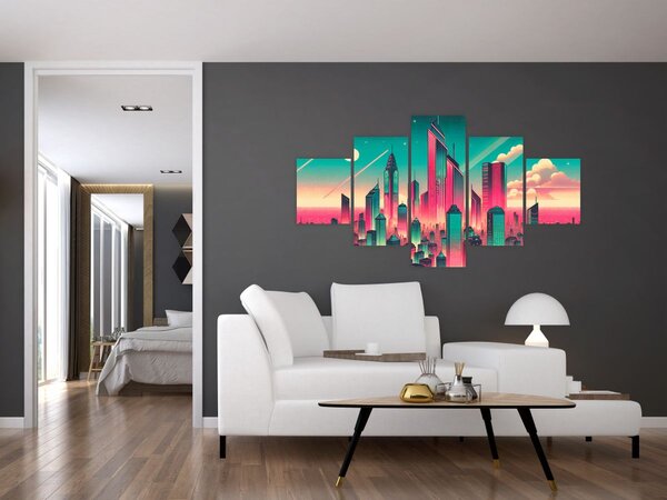 Obraz – Metropolia w stylu pop-art (125x70 cm)