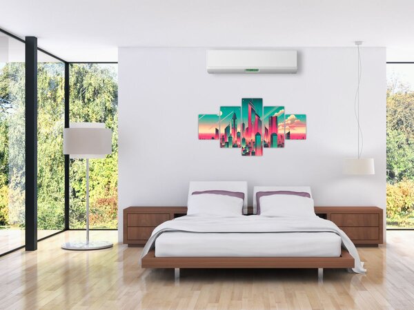 Obraz – Metropolia w stylu pop-art (125x70 cm)