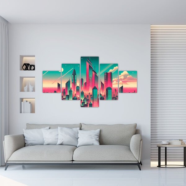 Obraz – Metropolia w stylu pop-art (125x70 cm)
