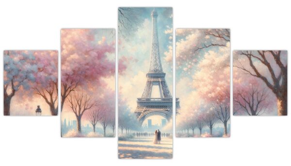 Obraz – Wiosna w Paryżu (125x70 cm)