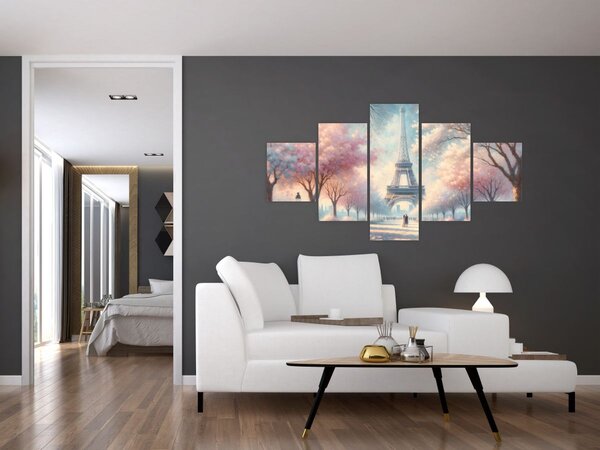 Obraz – Wiosna w Paryżu (125x70 cm)
