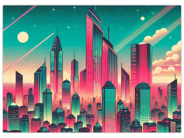 Obraz – Metropolia w stylu pop-art (70x50 cm)