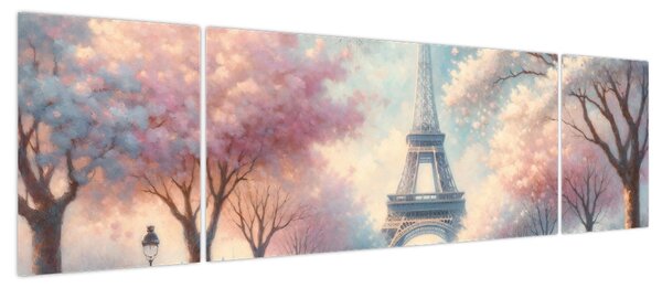 Obraz – Wiosna w Paryżu (170x50 cm)