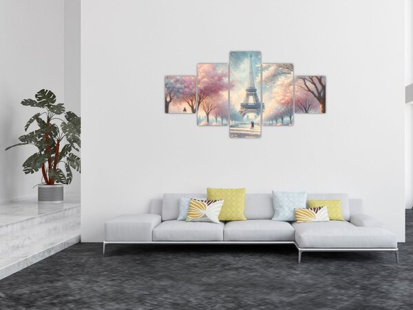 Obraz – Wiosna w Paryżu (125x70 cm)