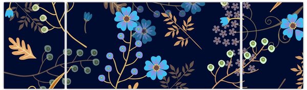 Obraz - Jesienne kwiaty (170x50 cm)
