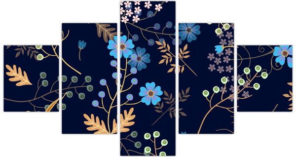 Obraz - Jesienne kwiaty (125x70 cm)
