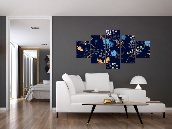 Obraz - Jesienne kwiaty (125x70 cm)