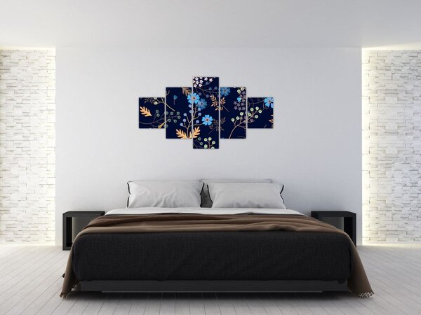 Obraz - Jesienne kwiaty (125x70 cm)