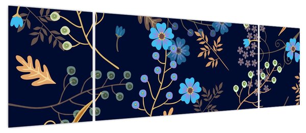 Obraz - Jesienne kwiaty (170x50 cm)