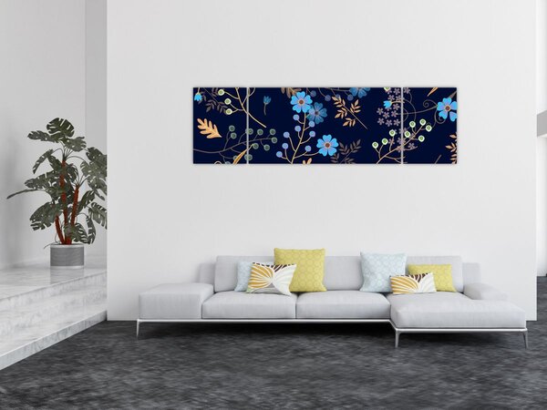 Obraz - Jesienne kwiaty (170x50 cm)