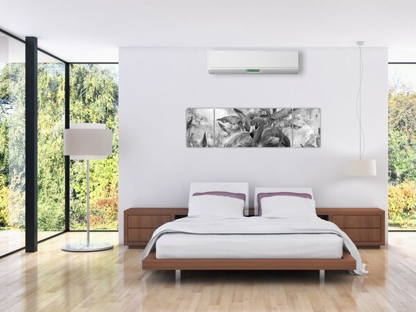 Obraz - Graffiti z flamingami (170x50 cm)