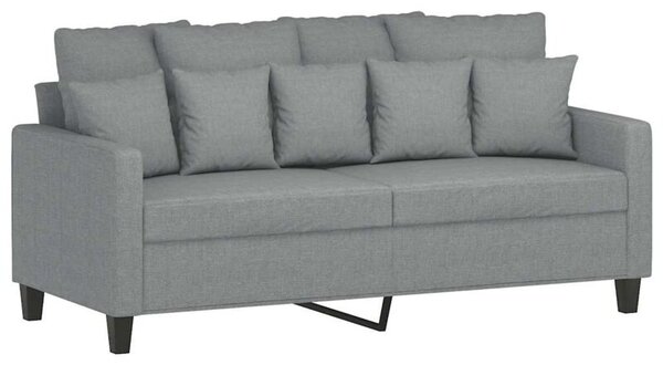 Sofa 2-osobowa, jasnoszara, 140 cm, tapicerowana tkaninÄ