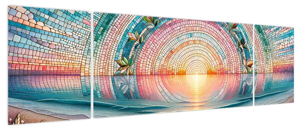 Obraz – Mozaika zachodzącego słońca (170x50 cm)