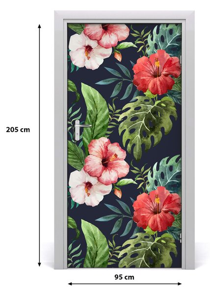 Okleina samoprzylepna na drzwi Hawajski wzór