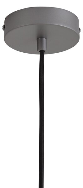 Designerska lampa wisząca srebrna z przydymionym szkłem - Kemner