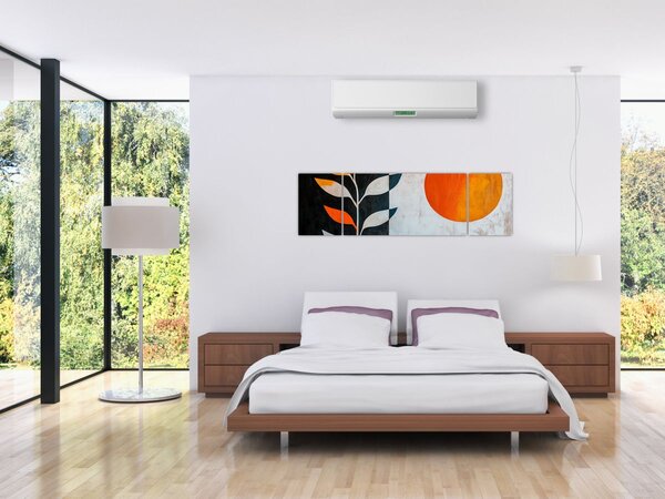 Obraz - Abstrakcja rośliny i słońca (170x50 cm)