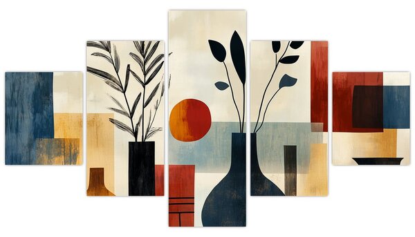 Obraz - Kubistyczne wazony (125x70 cm)