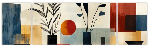 Obraz - Kubistyczne wazony (170x50 cm)