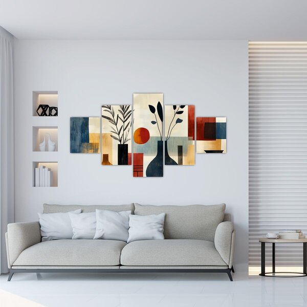 Obraz - Kubistyczne wazony (125x70 cm)