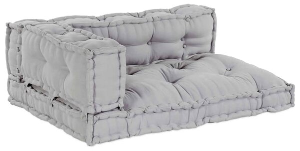 Poduszka do sofy paletowej 3 pcs Szary 120 x 80 x 38 cm tkanina