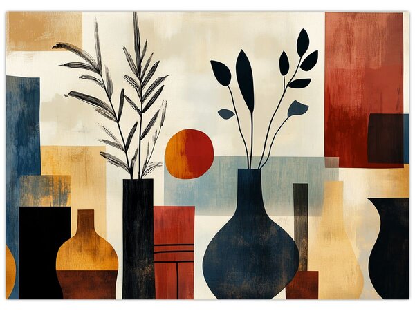 Obraz - Kubistyczne wazony (70x50 cm)