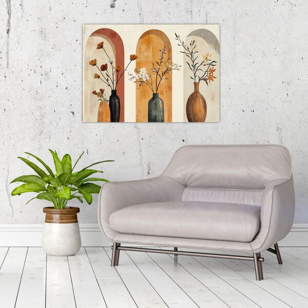 Obraz - Wazony w łukach (70x50 cm)