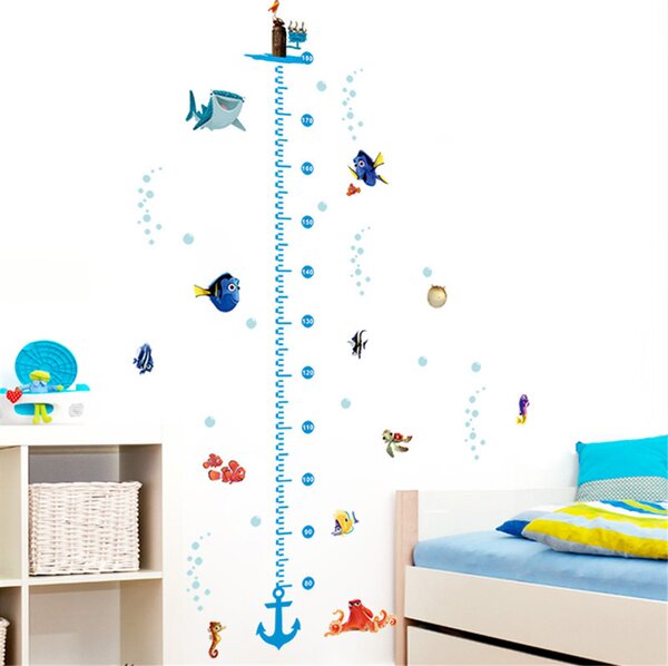 PIPPER | Naklejka na ścianę "Miarka dziecięca - Gdzie jest Nemo" 125x68 cm