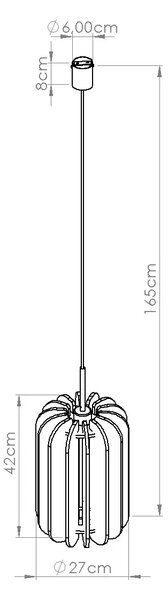 Żółta wisząca lampa z filcu M157 P9-L83