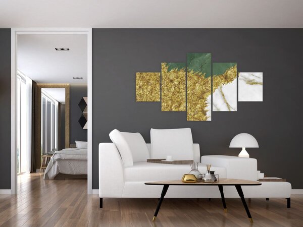 Obraz - Zielony marmur N⁰2 (125x70 cm)