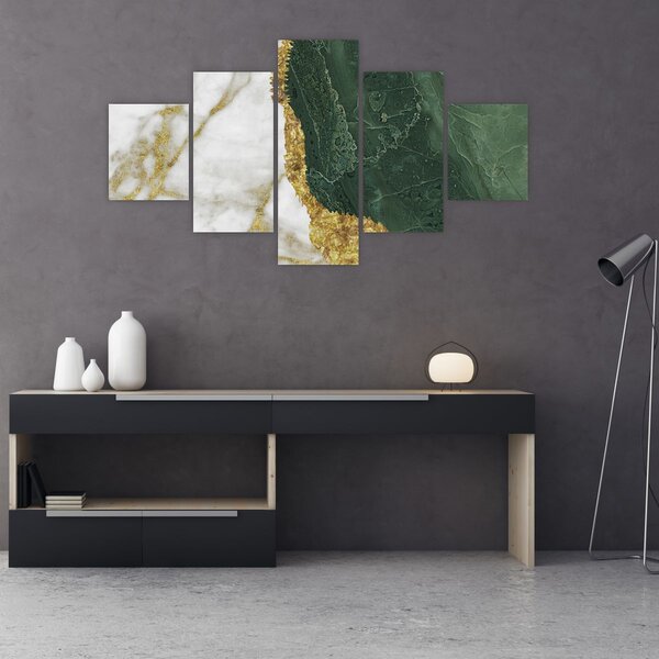 Obraz - Zielony marmur N⁰3 (125x70 cm)