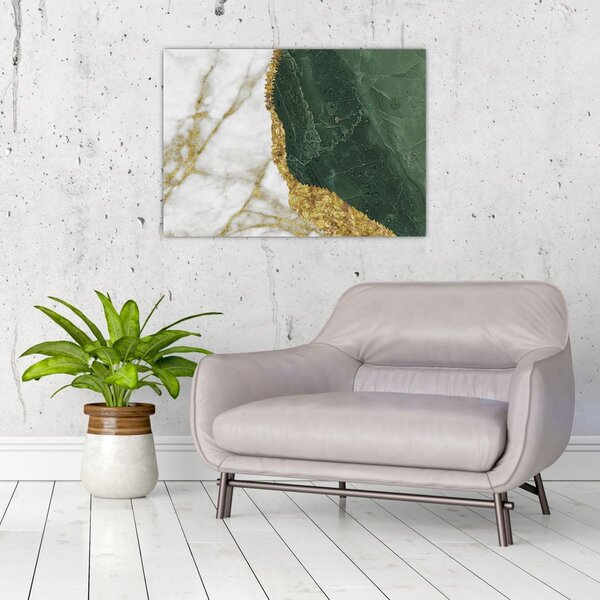 Obraz - Zielony marmur N⁰3 (70x50 cm)