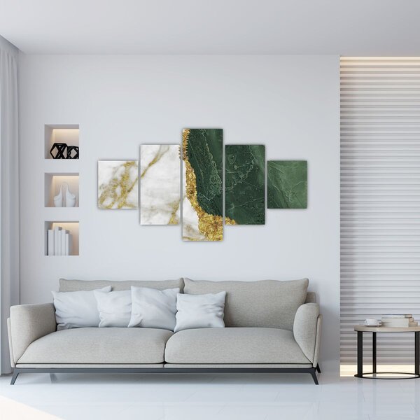 Obraz - Zielony marmur N⁰3 (125x70 cm)