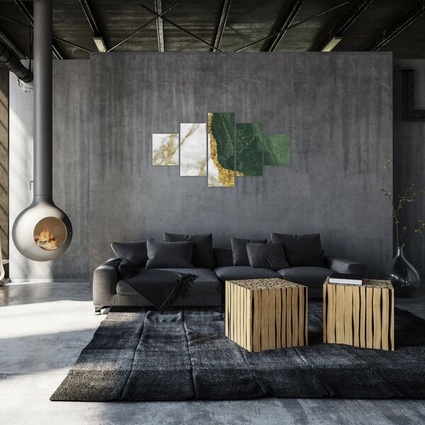 Obraz - Zielony marmur N⁰3 (125x70 cm)