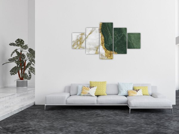 Obraz - Zielony marmur N⁰3 (125x70 cm)