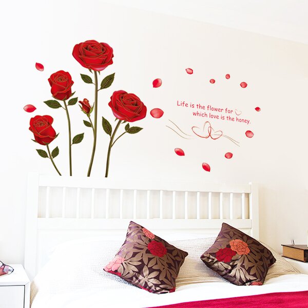 PIPPER | Naklejka na ścianę "Róże" 120x75 cm